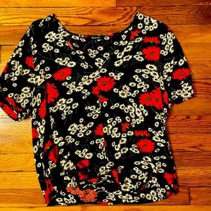 Short sleeved floral top from Madewell with ties